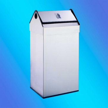 PAPELERA INOX TAPA BASCULANTE GRANDE